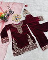 Oc 237 Viscose Velvet Top With Bottom Dupatta Wholesalers In Delhi